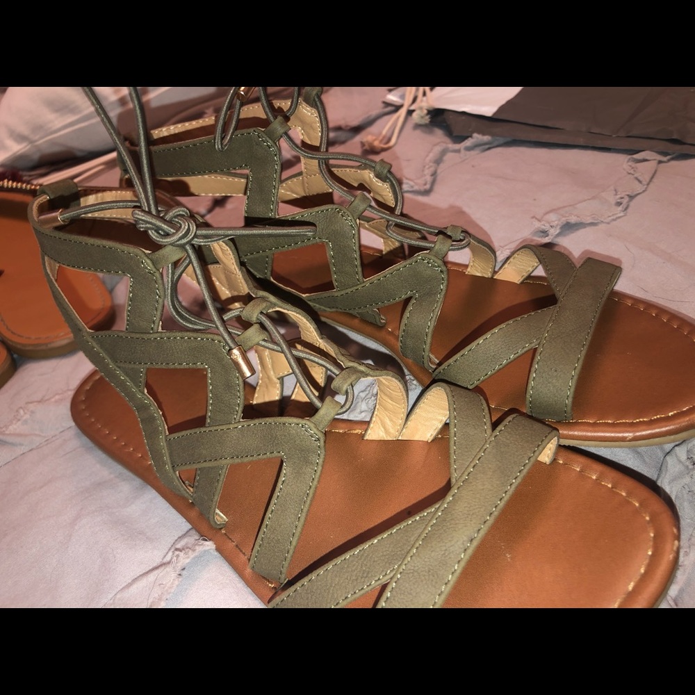 Sandals, green
